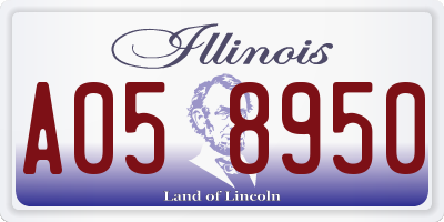 IL license plate A058950