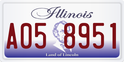 IL license plate A058951