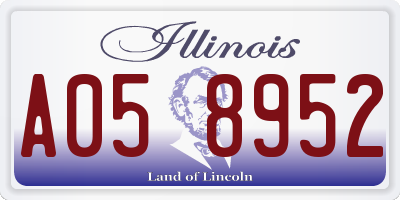 IL license plate A058952