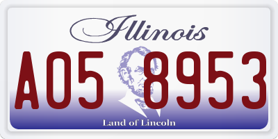 IL license plate A058953