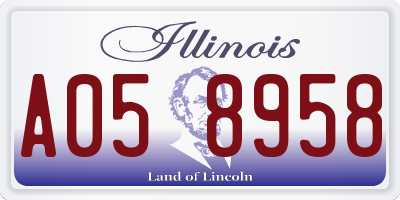 IL license plate A058958