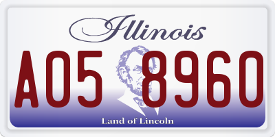 IL license plate A058960