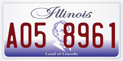 IL license plate A058961