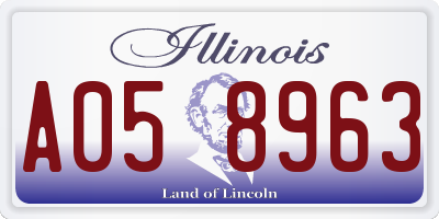 IL license plate A058963