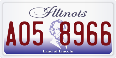 IL license plate A058966