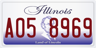 IL license plate A058969