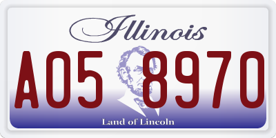 IL license plate A058970