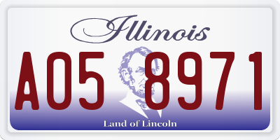 IL license plate A058971