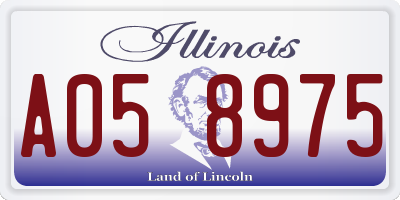 IL license plate A058975