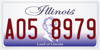 IL license plate A058979