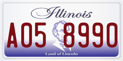 IL license plate A058990