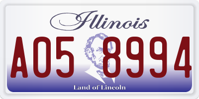 IL license plate A058994