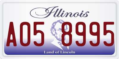 IL license plate A058995