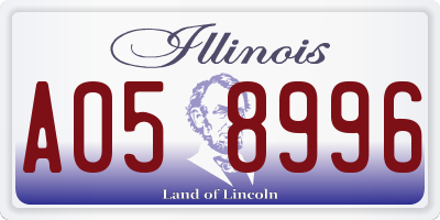 IL license plate A058996