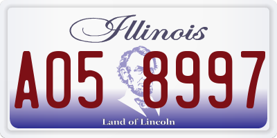IL license plate A058997