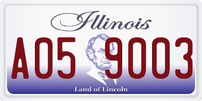 IL license plate A059003