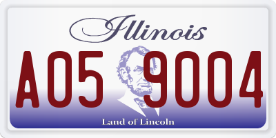 IL license plate A059004