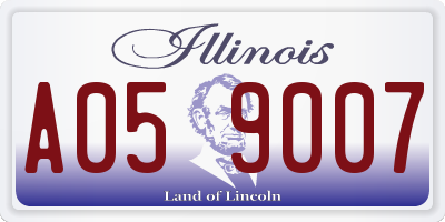 IL license plate A059007