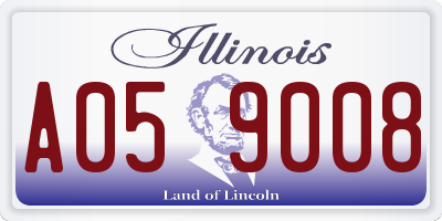 IL license plate A059008
