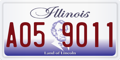 IL license plate A059011