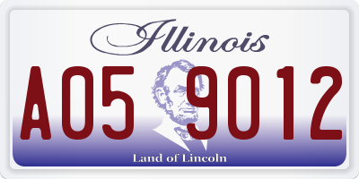 IL license plate A059012