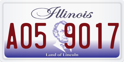 IL license plate A059017