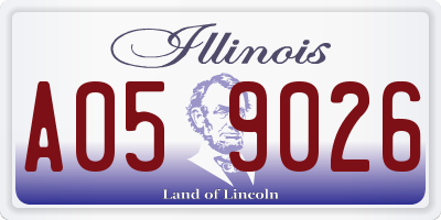 IL license plate A059026