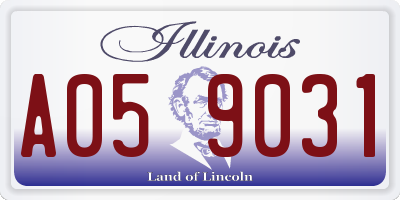 IL license plate A059031