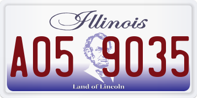 IL license plate A059035