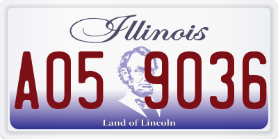 IL license plate A059036