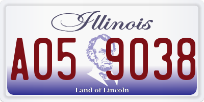 IL license plate A059038