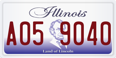 IL license plate A059040