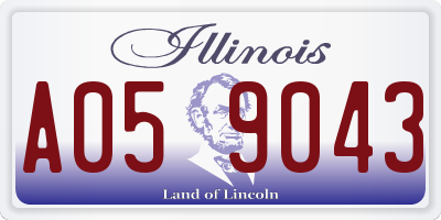 IL license plate A059043