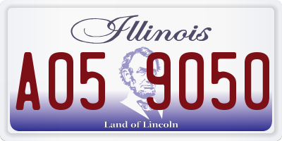 IL license plate A059050