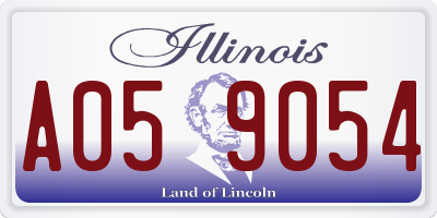 IL license plate A059054