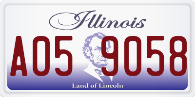IL license plate A059058