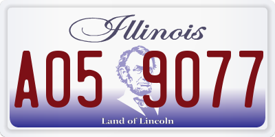 IL license plate A059077