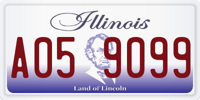IL license plate A059099