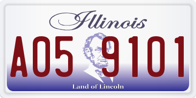 IL license plate A059101