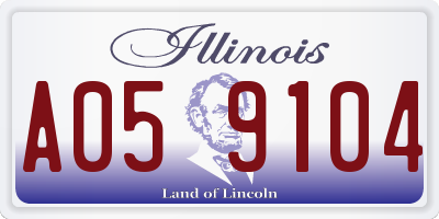IL license plate A059104