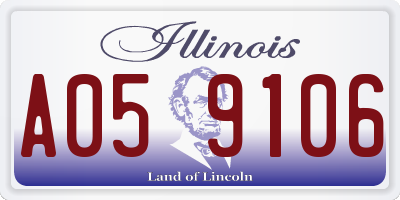 IL license plate A059106