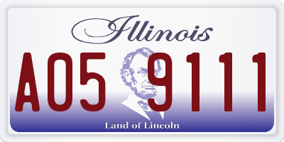 IL license plate A059111