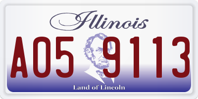 IL license plate A059113