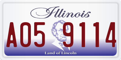 IL license plate A059114
