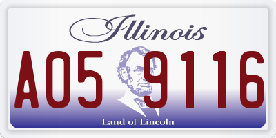 IL license plate A059116