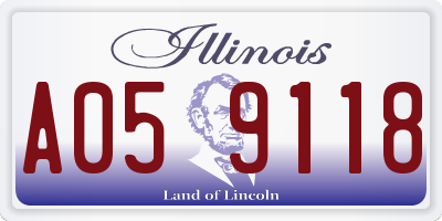 IL license plate A059118
