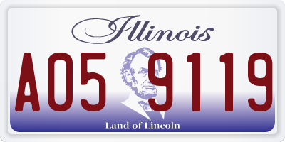 IL license plate A059119
