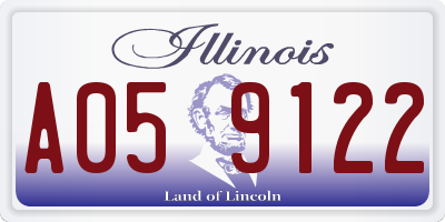 IL license plate A059122