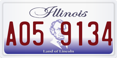 IL license plate A059134