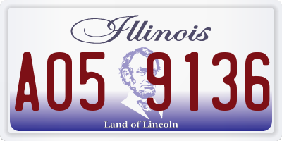 IL license plate A059136